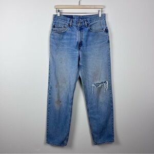 Vintage Levis Jeans Mens 32X32 Destroyed Relaxed Straight Leg Y2K Chore Work